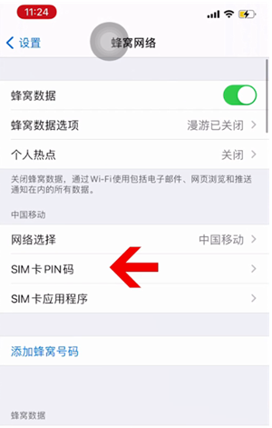 宽甸苹果14维修网分享如何给iPhone14的SIM卡设置密码 